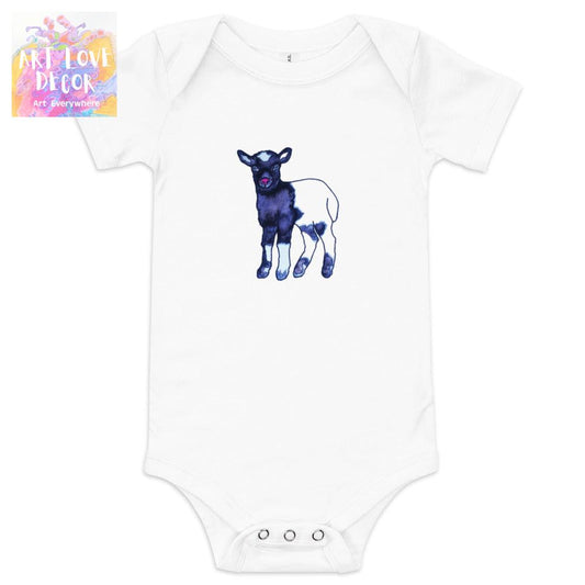 Baby Lamb Short Sleeve Onesie - Art Love Decor