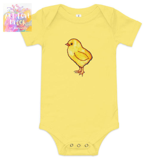 Baby Chick Short Sleeve Onesie - Art Love Decor