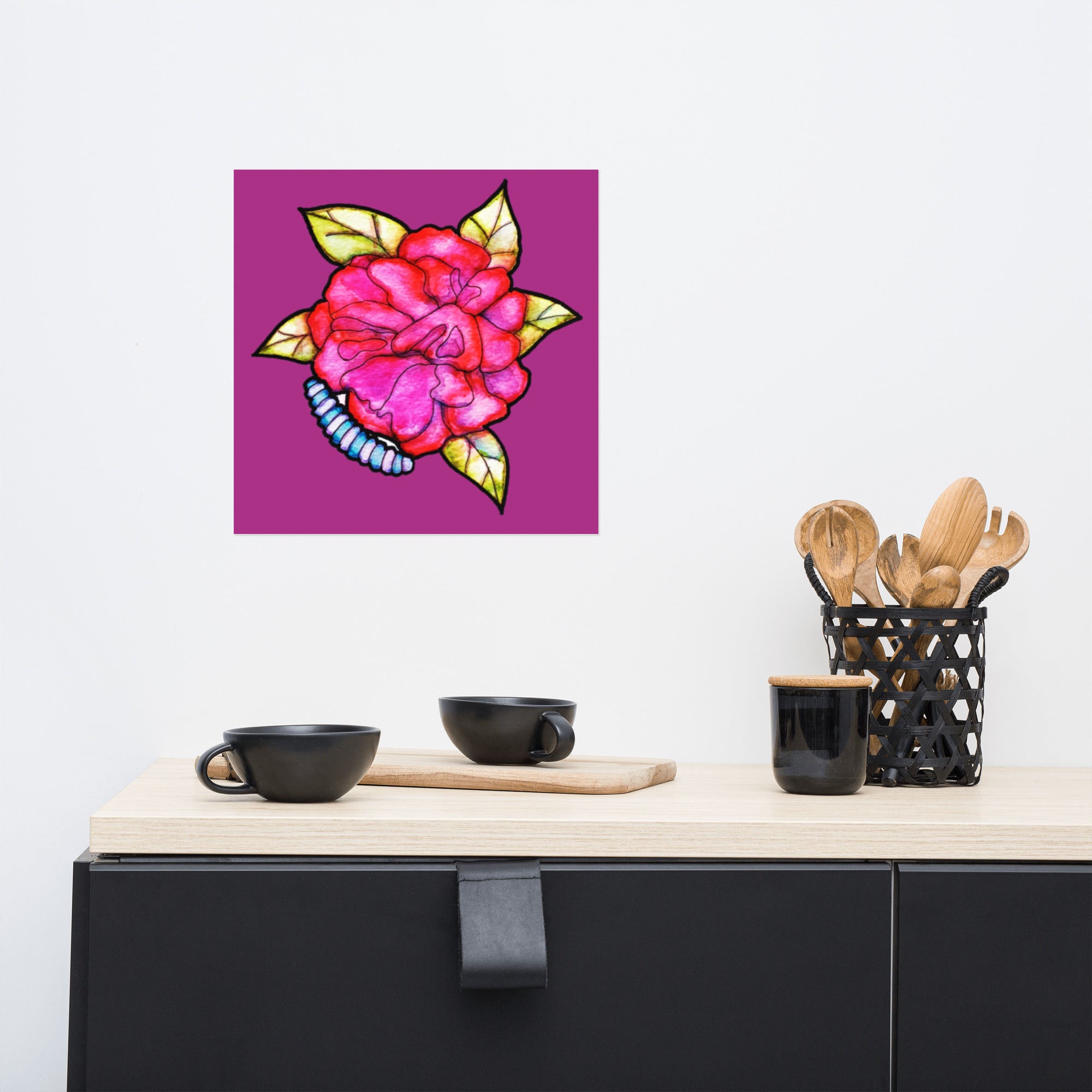 Pink Mum Flower Poster Unframed - Art Love Decor