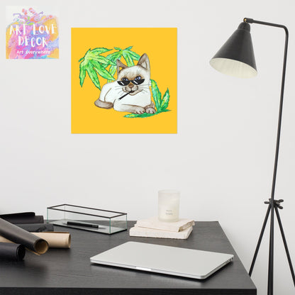 Cool Siamese Cat Poster