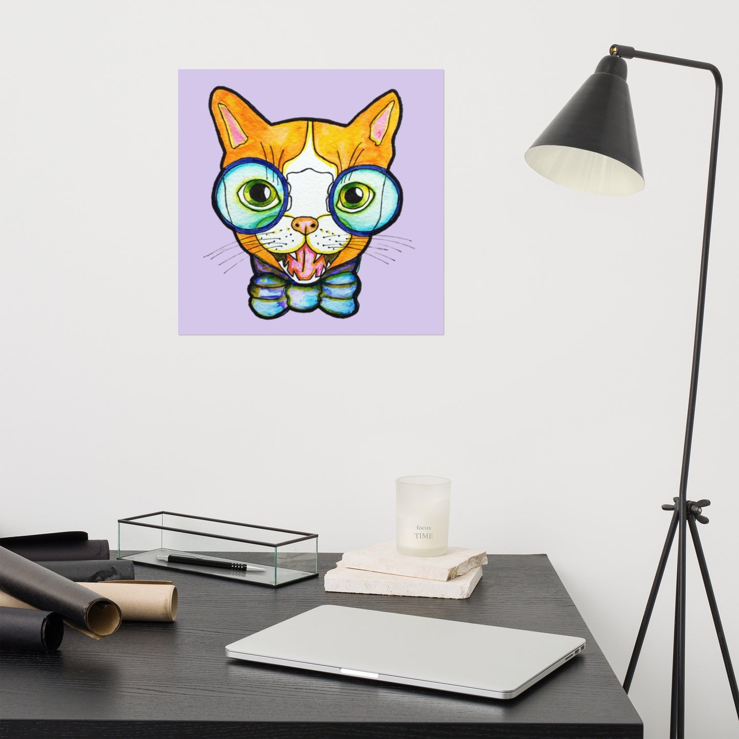 Kitty Cat Bow Tie Poster Unframed - Art Love Decor