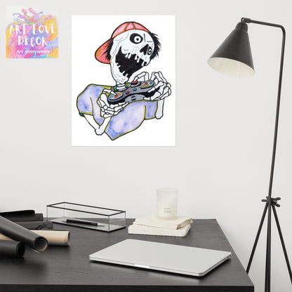 Gamerbones Grin Poster Unframed