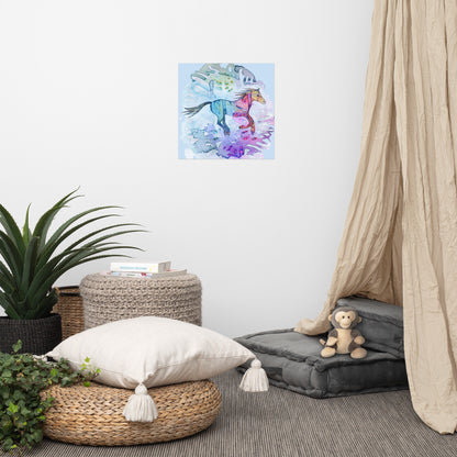 Running Horse Poster Unframed