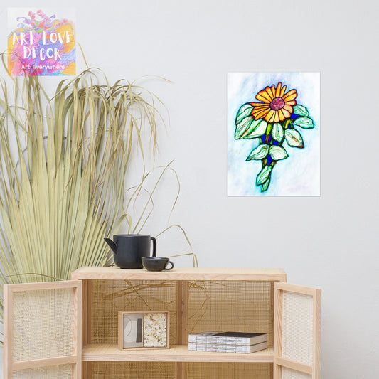 Single Flower Poster