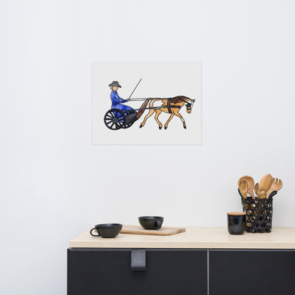 Horse Cart Poster Unframed