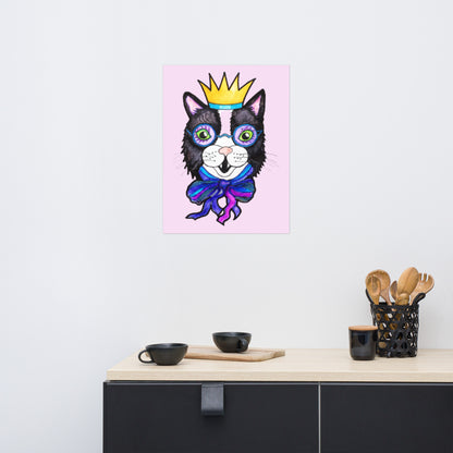 Kitty Cat Crown Poster Unframed - Art Love Decor