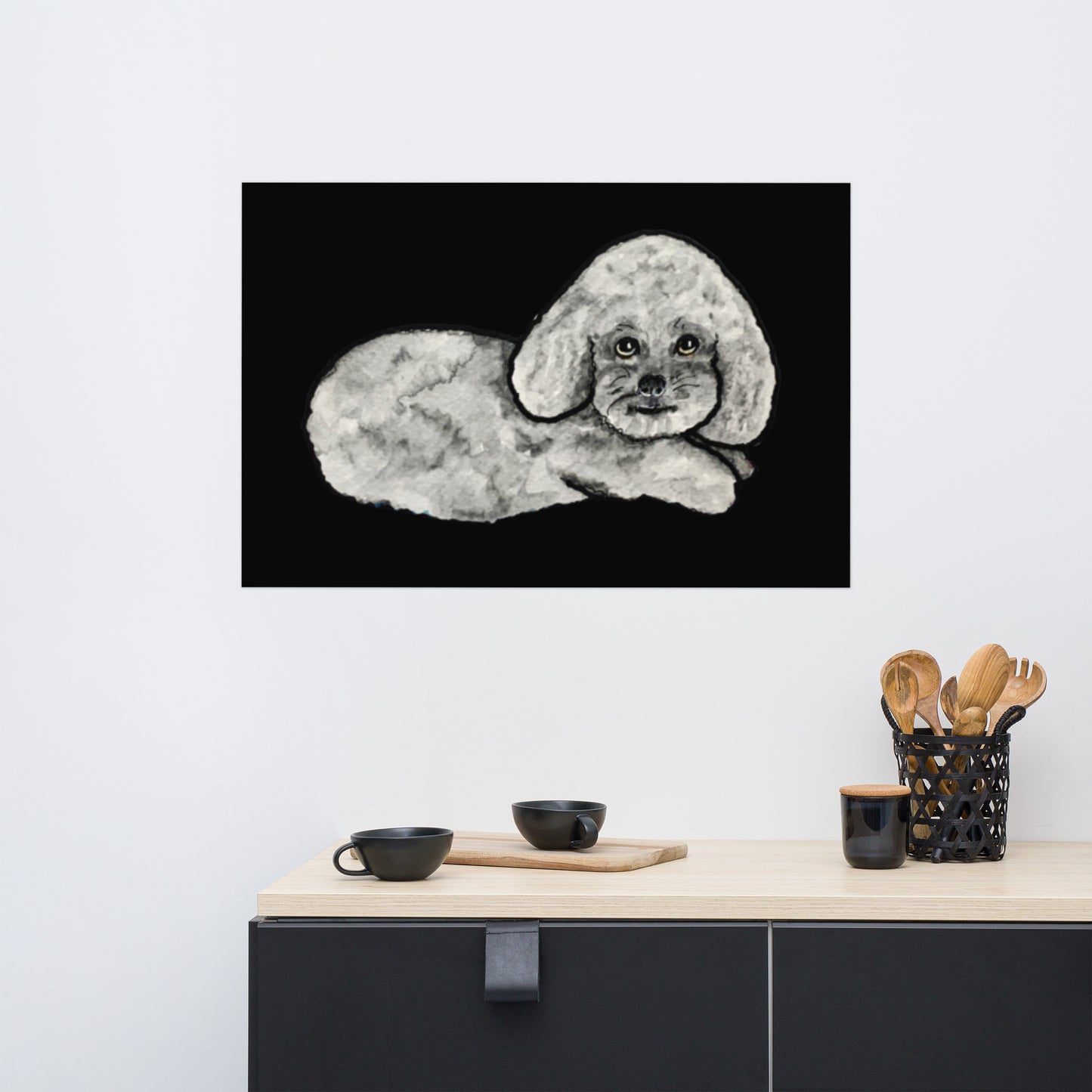 Poodle Dog Poster Unframed