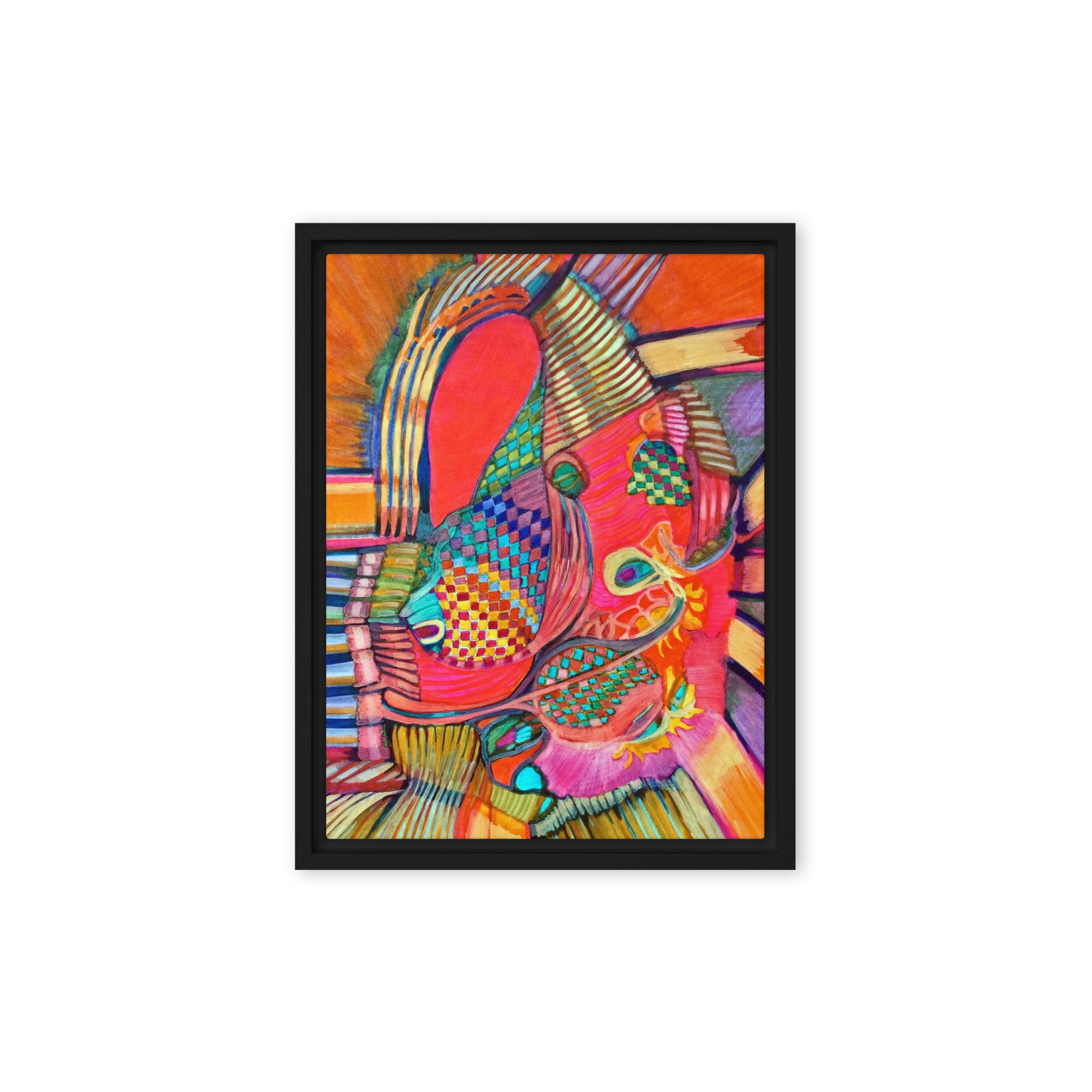 Come Together Abstract Framed canvas print - Art Love Decor