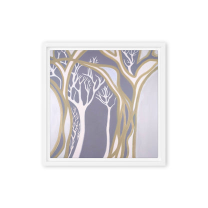 Gray Madrone Trees Abstract Framed canvas print