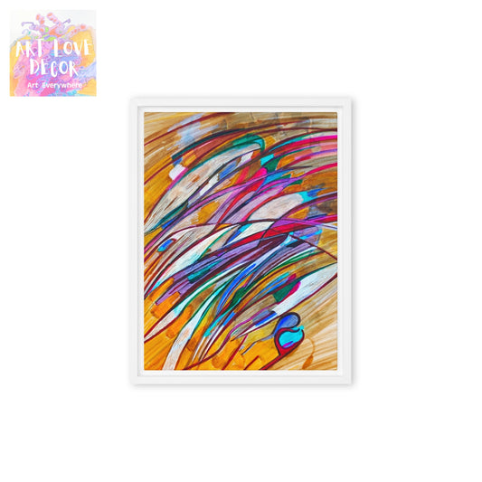 Swing of Things Abstract Framed canvas print