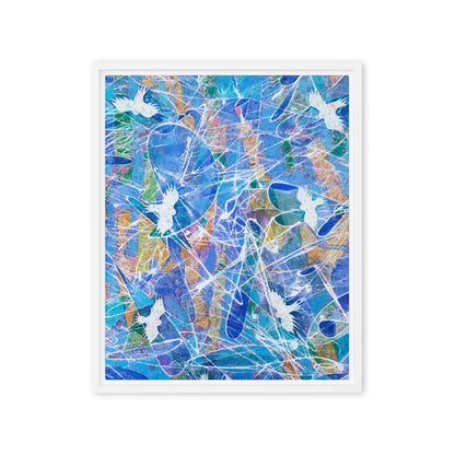 Flight Birds Abstract Framed canvas print - Art Love Decor