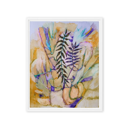 Dry Trail Leaves Framed canvas print