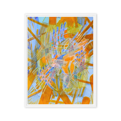 Guitar Strings Abstract Framed canvas print