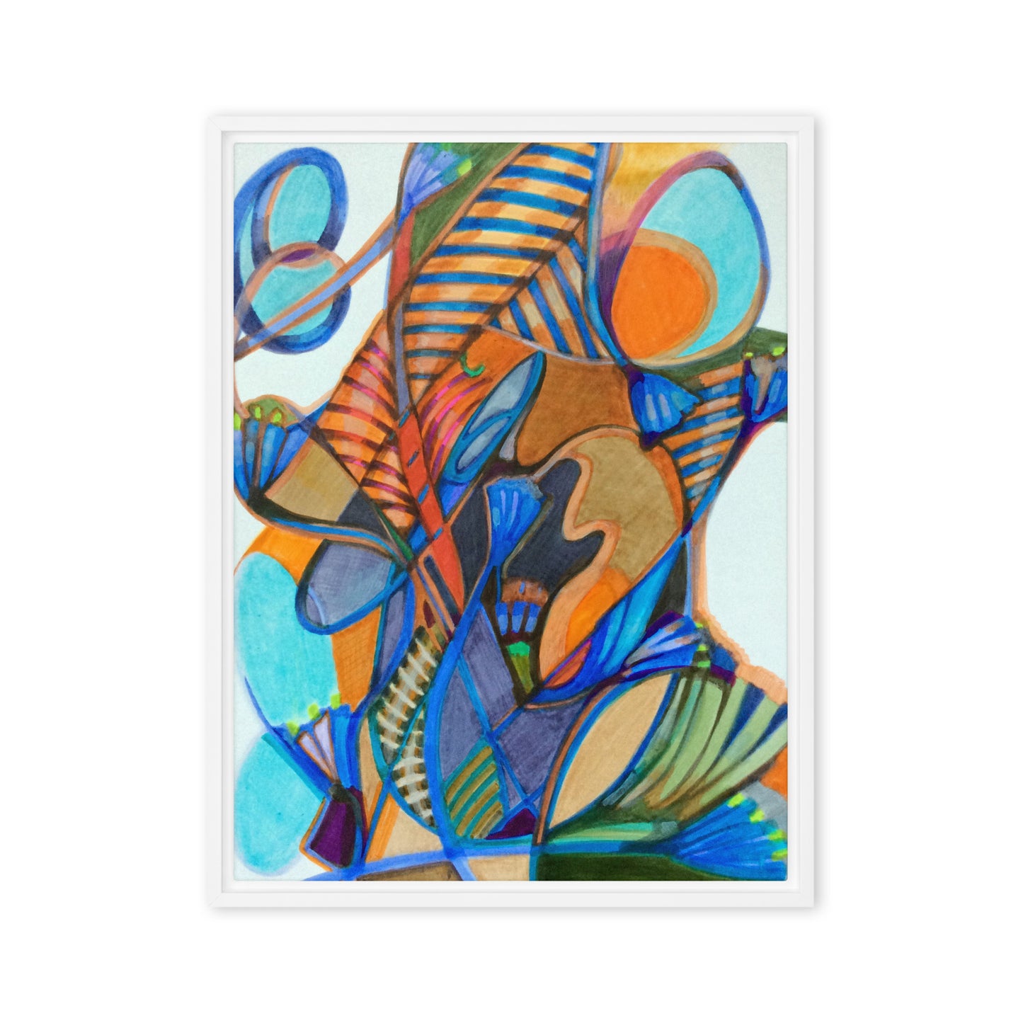 Penetration Abstract Framed canvas print