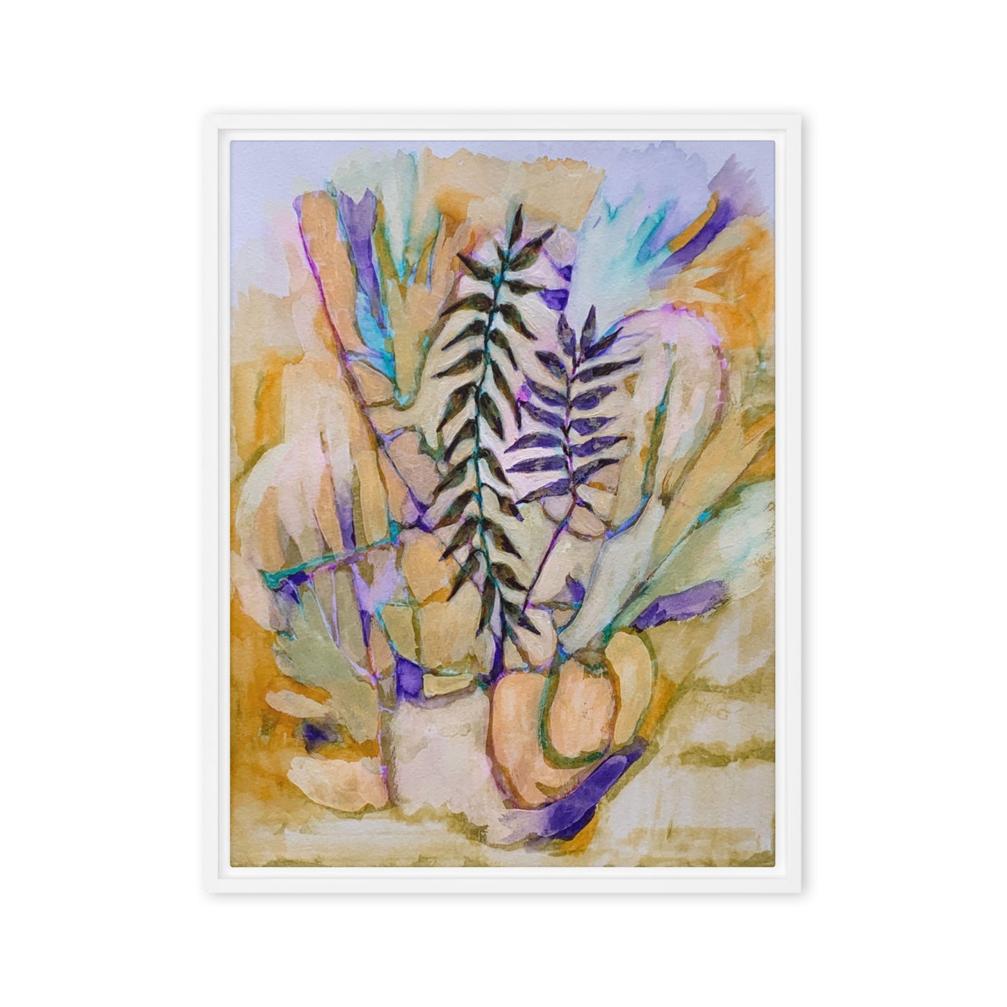 Dry Trail Leaves Framed canvas print - Art Love Decor