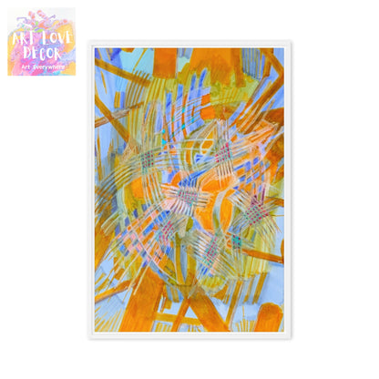Guitar Strings Abstract Framed canvas print