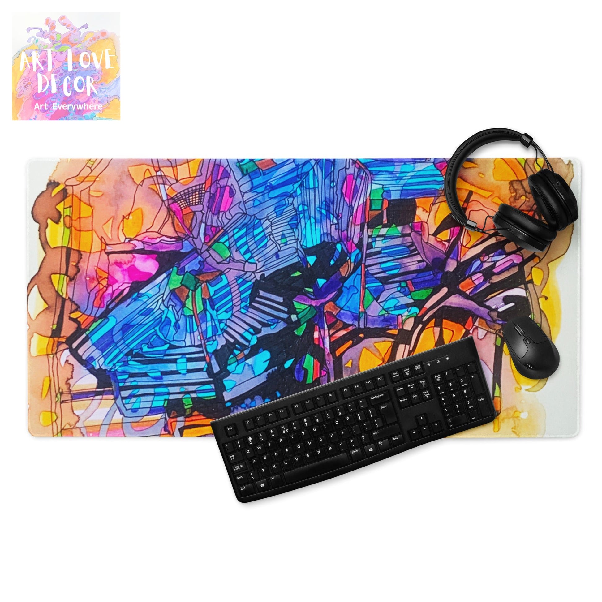 Dark Places Abstract Gaming mouse pad - Art Love Decor