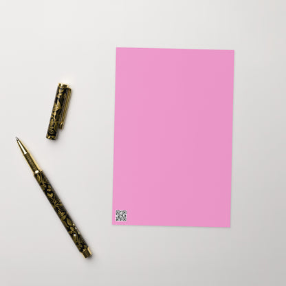 Four Pinks Abstract Greeting card