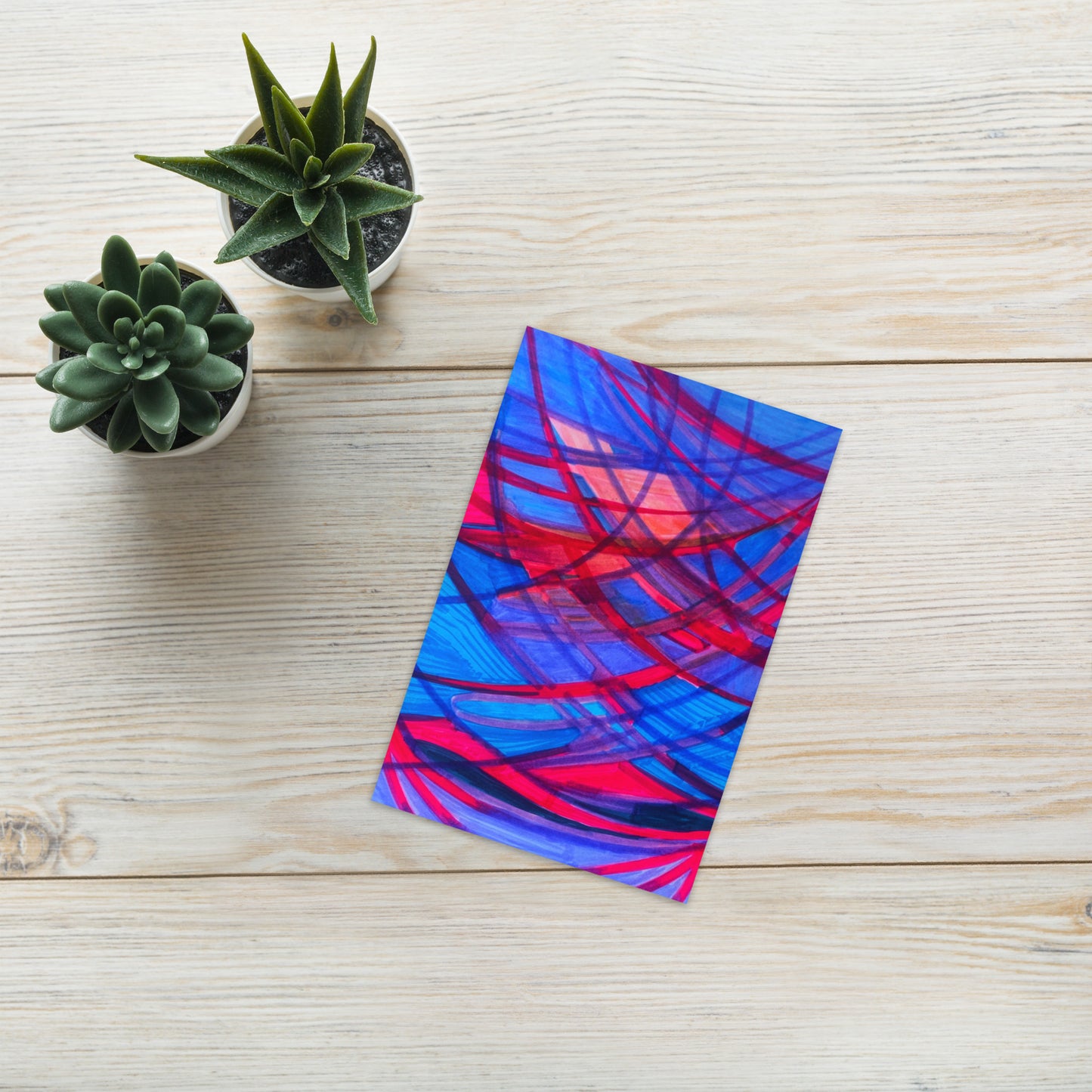 Hanging Around Abstract Greeting card - Art Love Decor