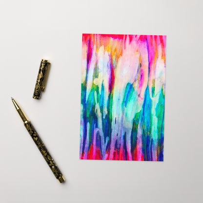 Glowing Abstract Greeting card - Art Love Decor