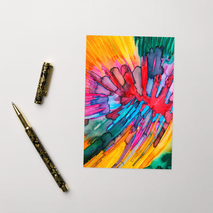 Sunburst Abstract Greeting card - Art Love Decor