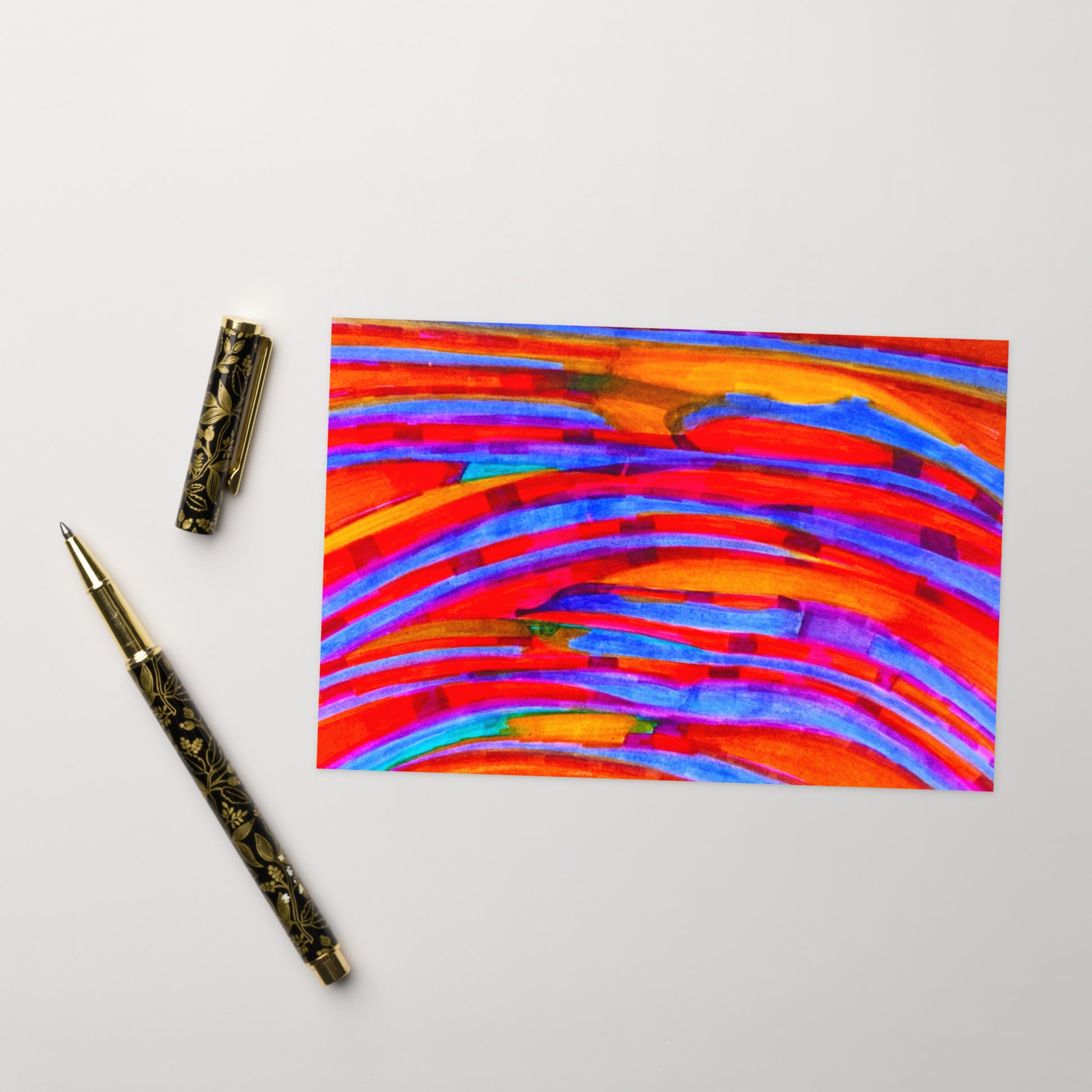 Gentle Slopes Abstract Greeting card - Art Love Decor