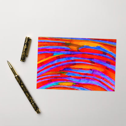Gentle Slopes Abstract Greeting card - Art Love Decor