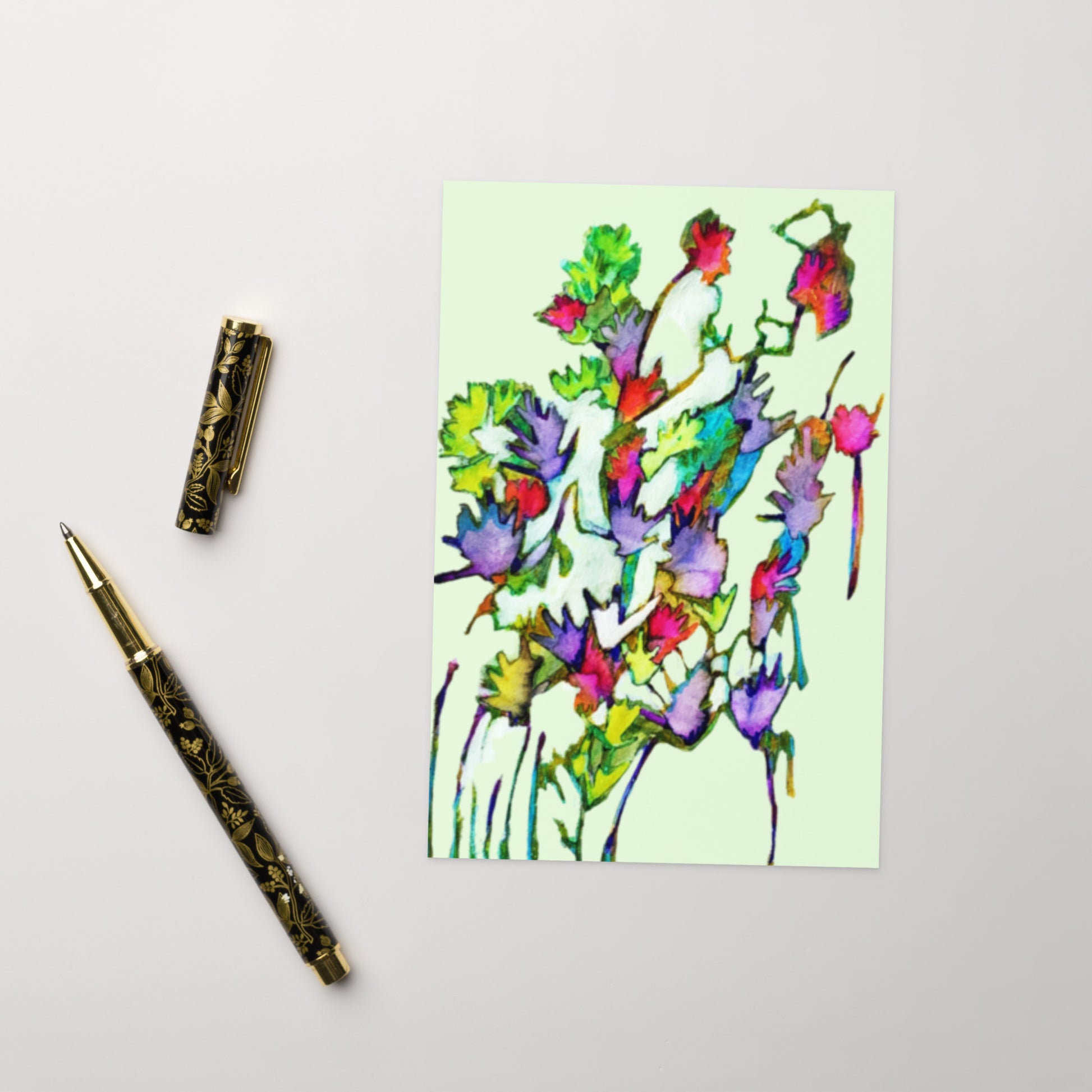 Blooms Abstract Greeting card - Art Love Decor