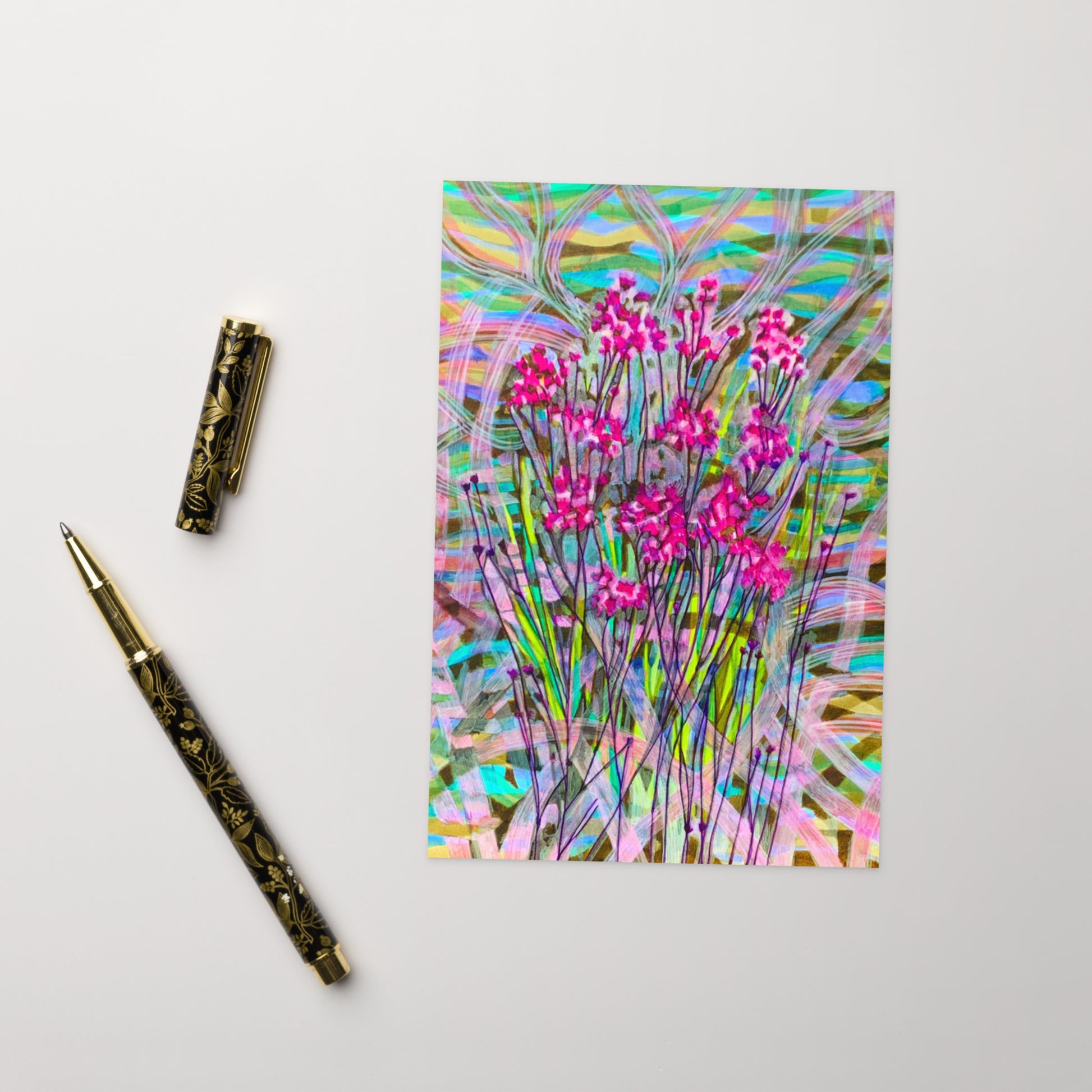 Blooming Pinks Greeting card - Art Love Decor