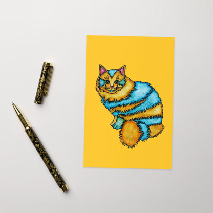 Two Toned Cat Greeting card - Art Love Decor