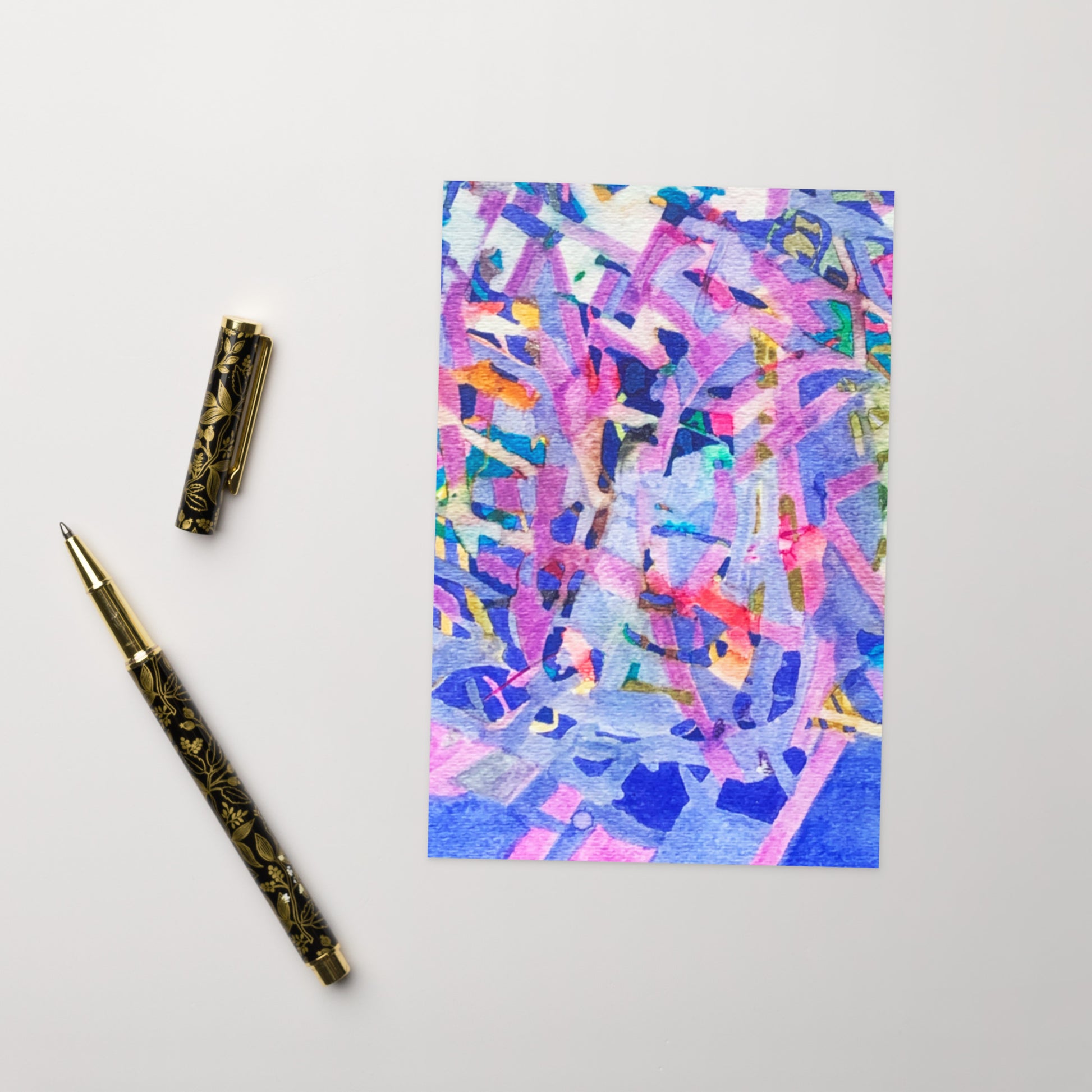 Behind the Scenes Abstract Greeting card - Art Love Decor