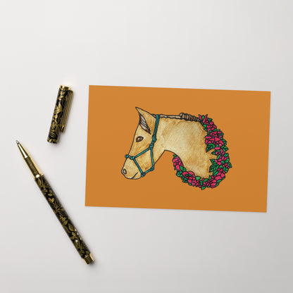 Garland Horse Head Greeting card - Art Love Decor