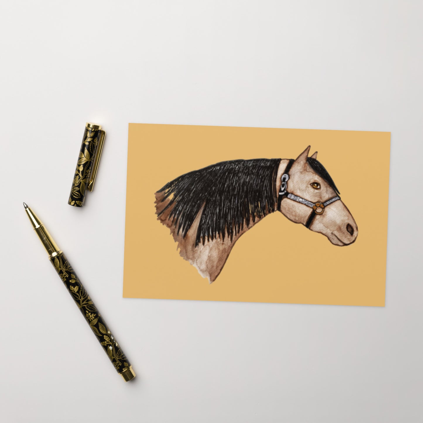 Bay Horse Head Greeting card - Art Love Decor