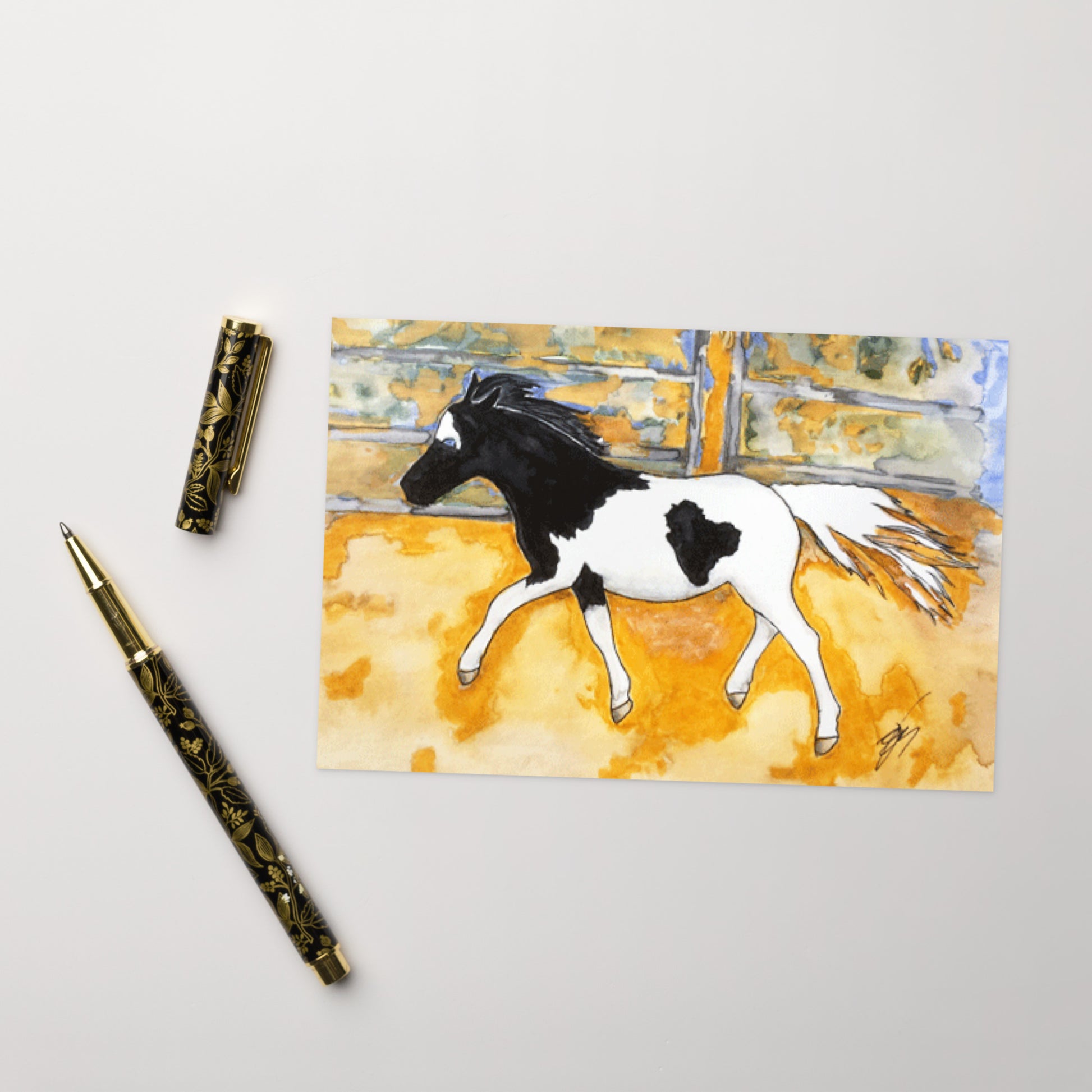 Tiny Mini Horse Greeting card - Art Love Decor