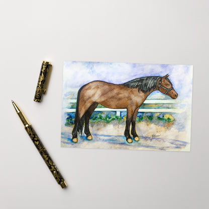 Bay Horse Greeting card - Art Love Decor