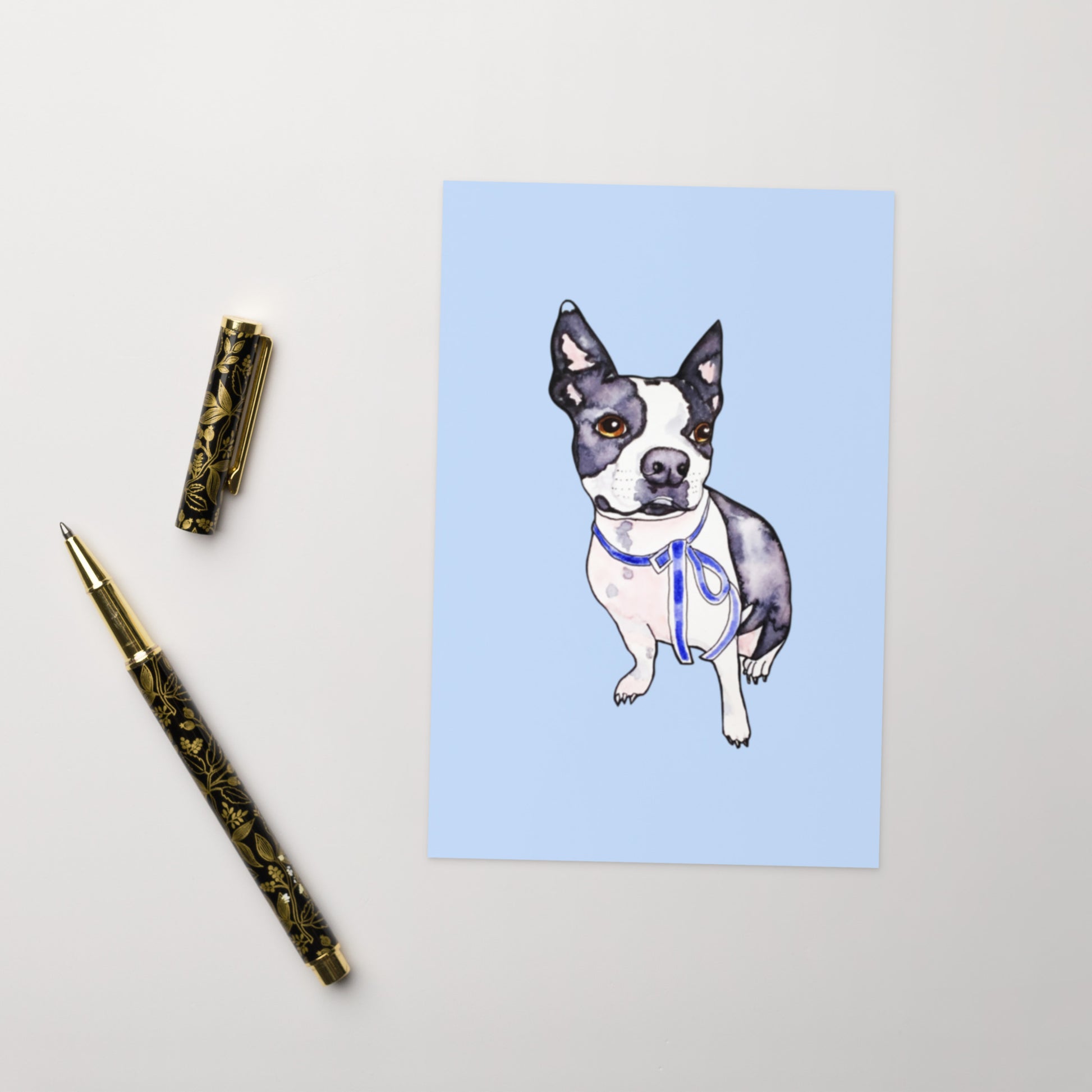Boston Terrier Dog Greeting card - Art Love Decor