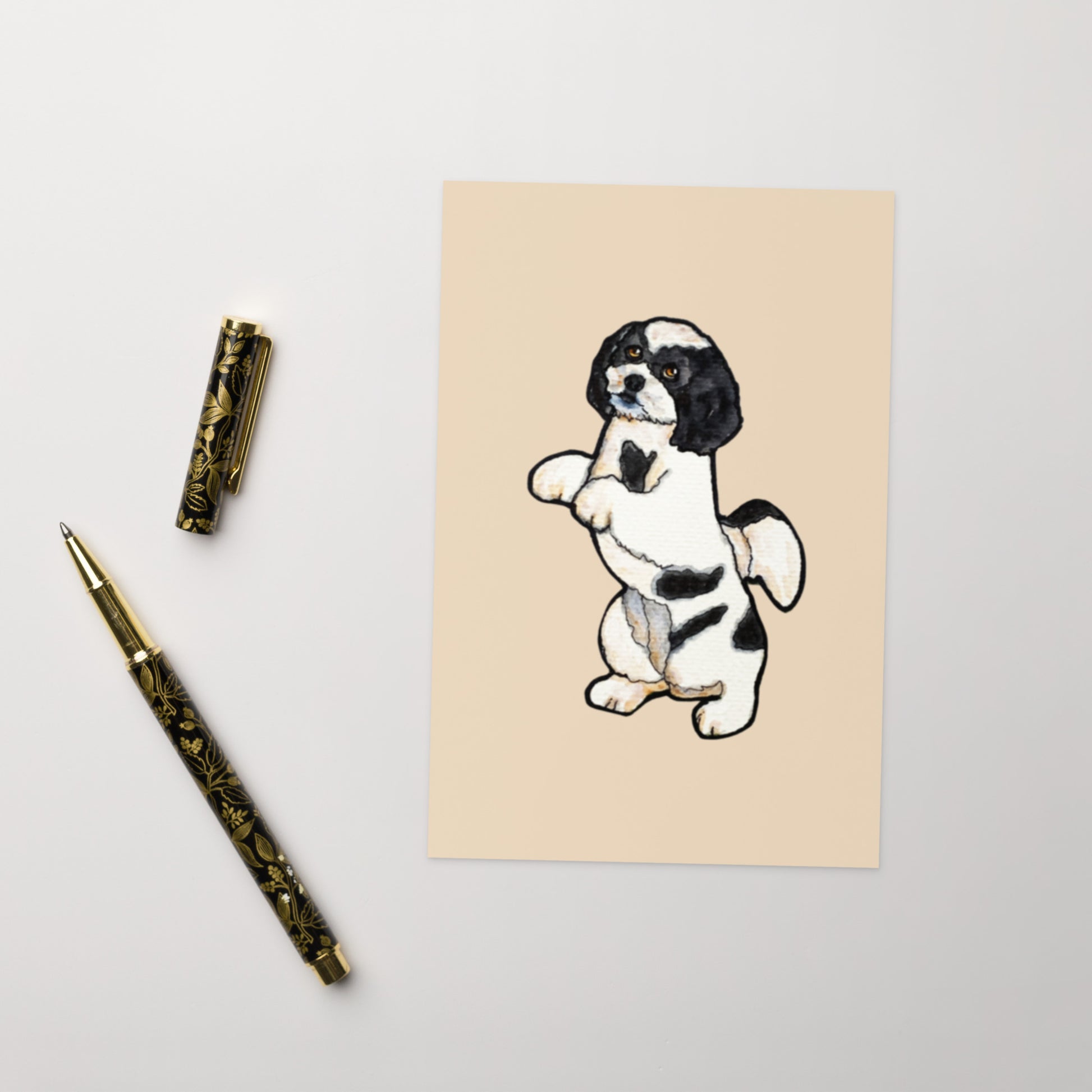 Sit Up Dog Greeting card - Art Love Decor