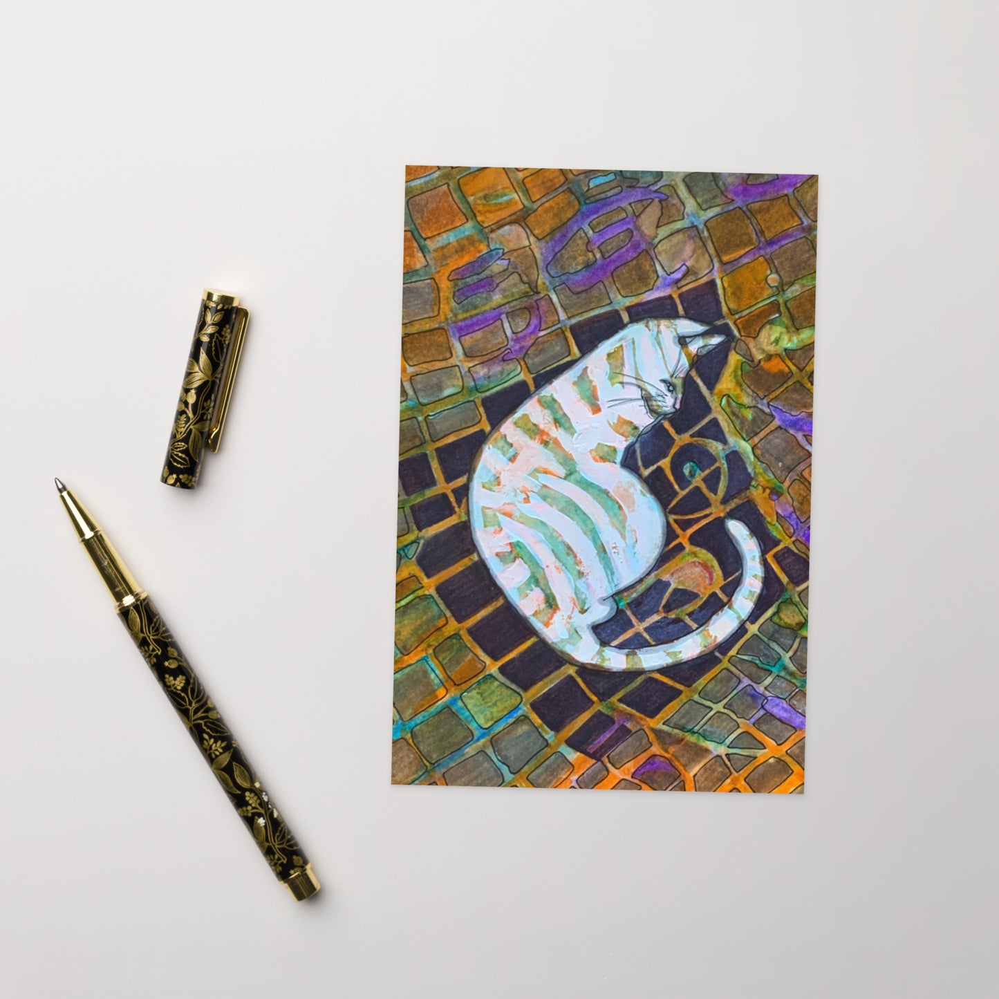 Cat Bricks Greeting card - Art Love Decor