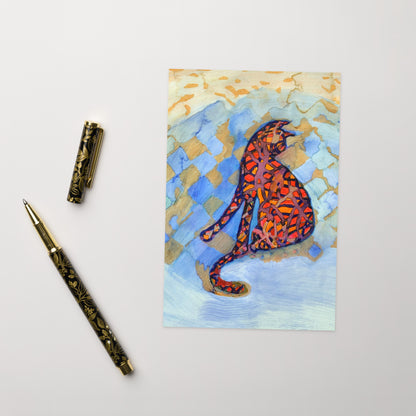 Mosaic Cat Greeting card - Art Love Decor
