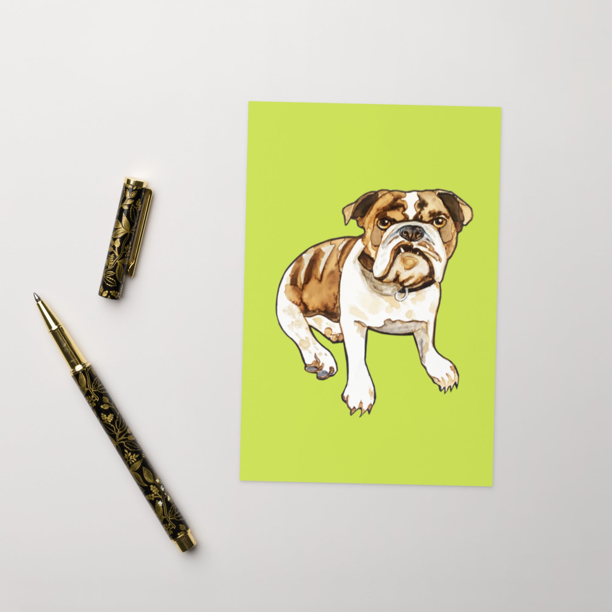Bull Dog Greeting card - Art Love Decor