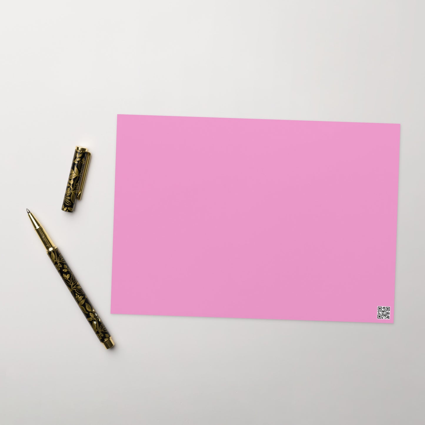Round Pink Cat Greeting card - Art Love Decor