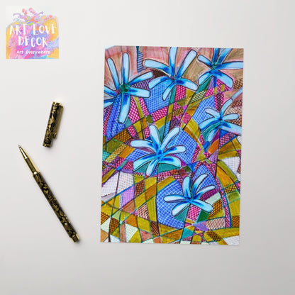 Blue Chicory Greeting card - Art Love Decor