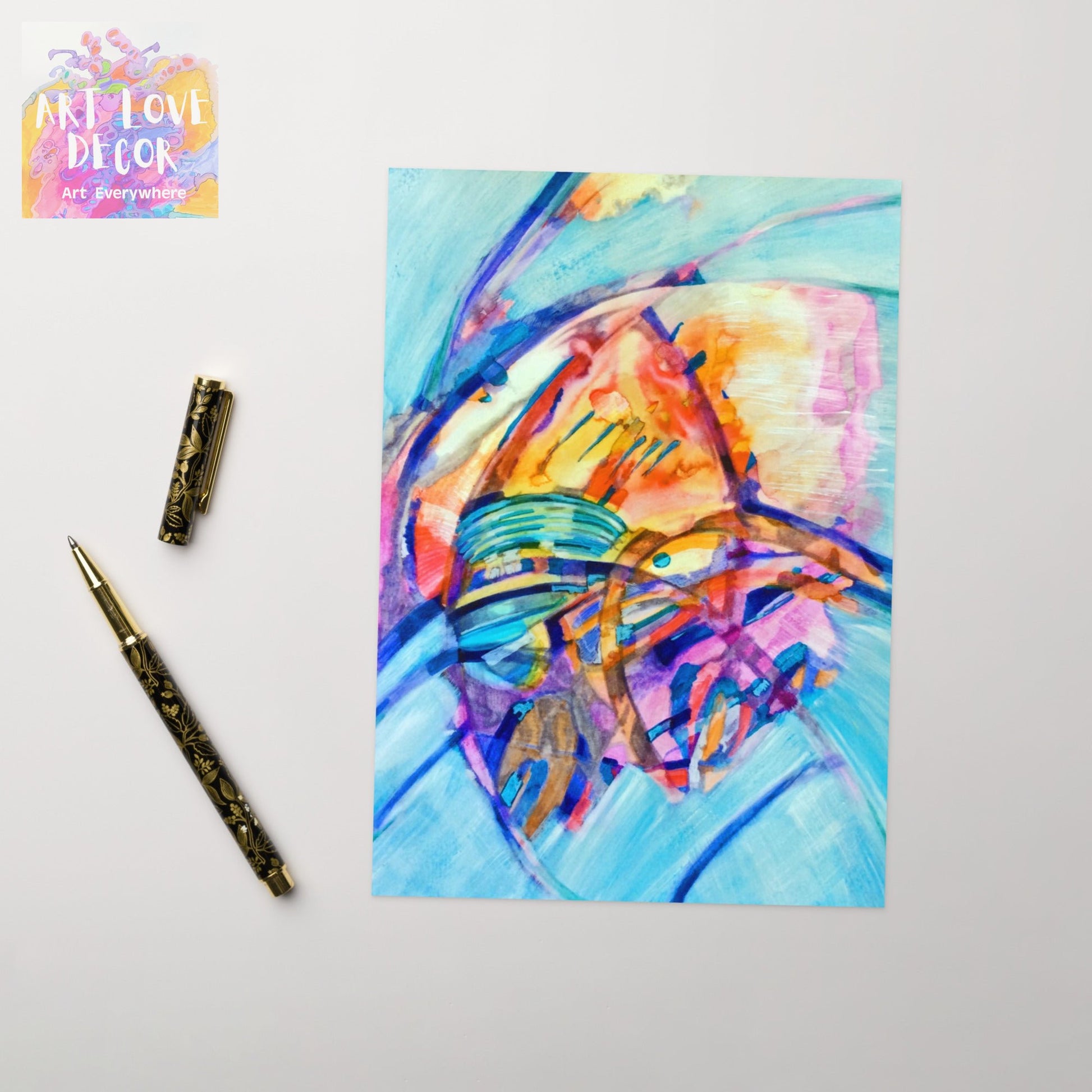 Try to Fit In Abstract Greeting card - Art Love Decor