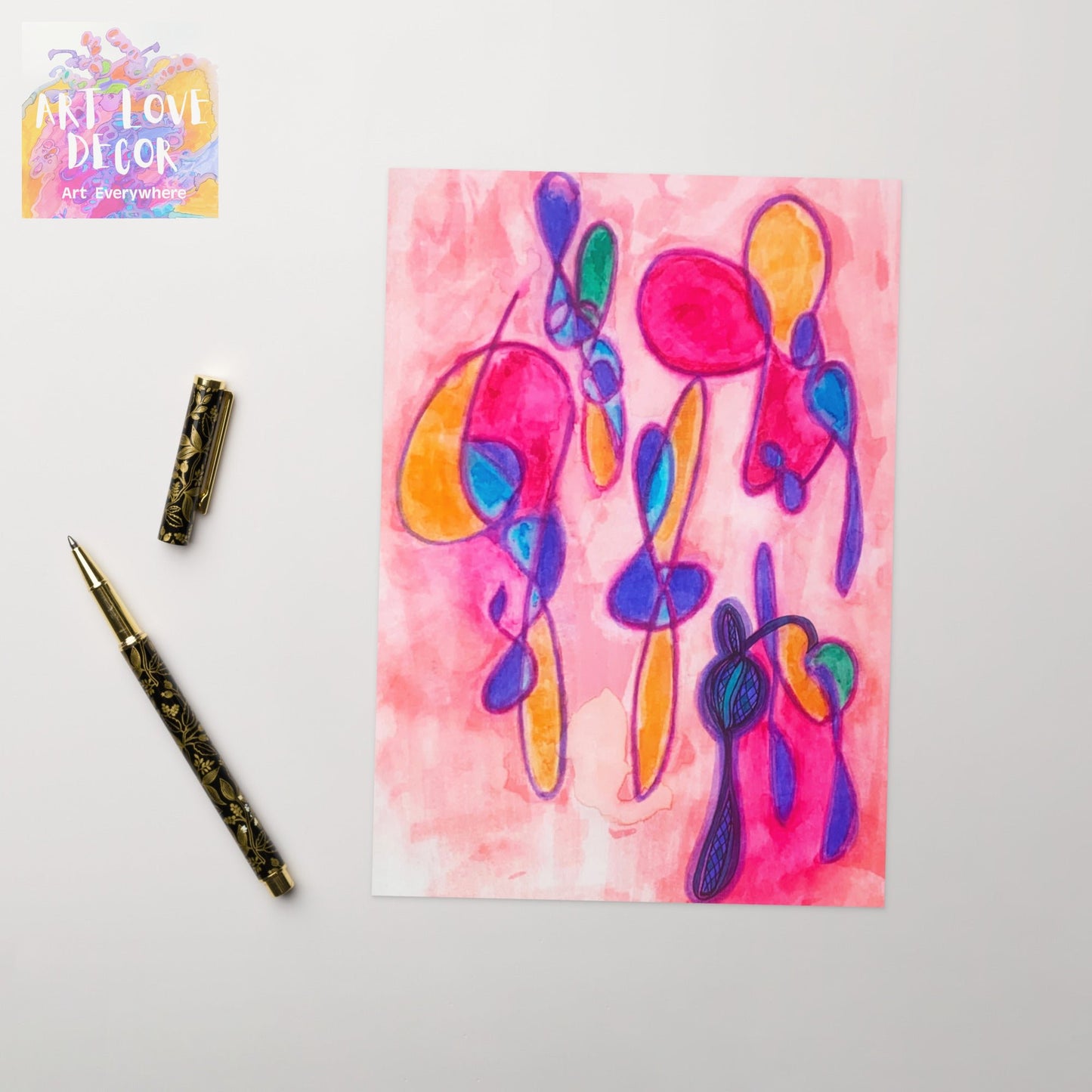 Treble Clef Abstract Greeting card - Art Love Decor