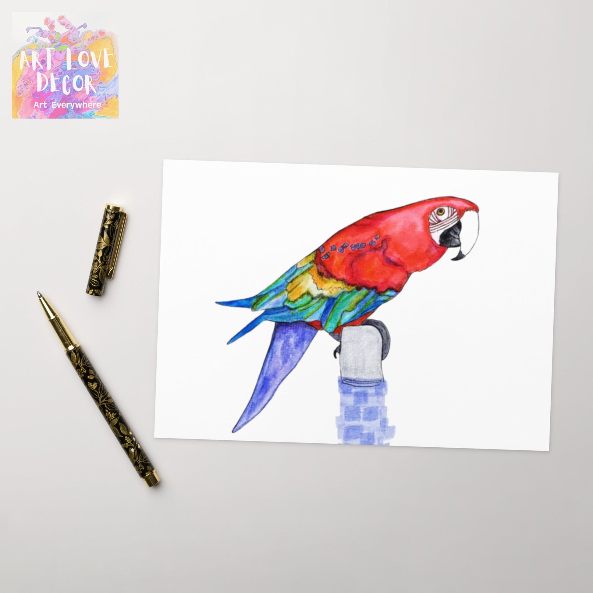 Parrot Greeting card - Art Love Decor