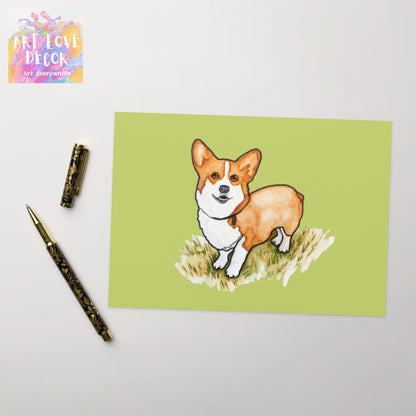 Corgi Dog Greeting card - Art Love Decor
