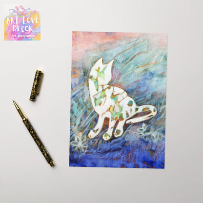 Silhouette Cat Greeting card - Art Love Decor