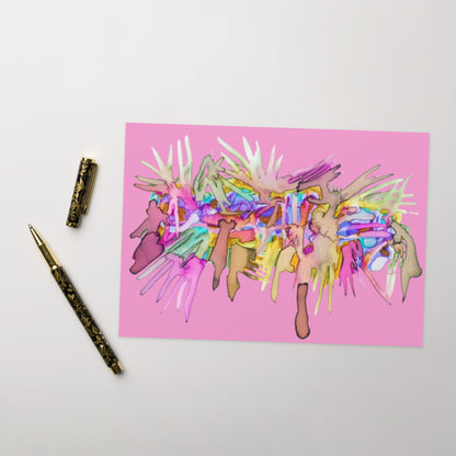 Caterpillar Abstract Pink Greeting card