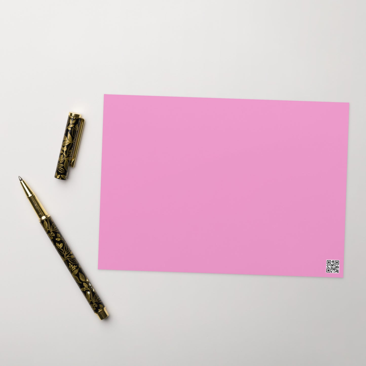 Round Pink Cat Greeting card - Art Love Decor