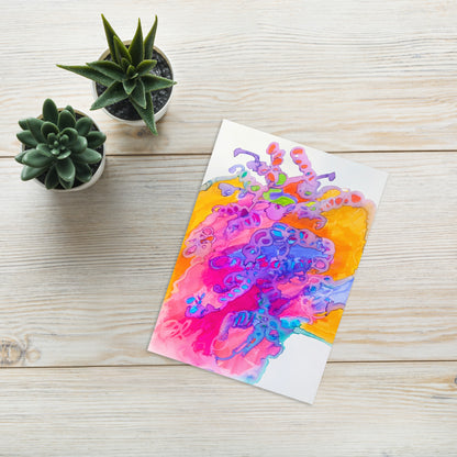 Carried Away Abstract Greeting card